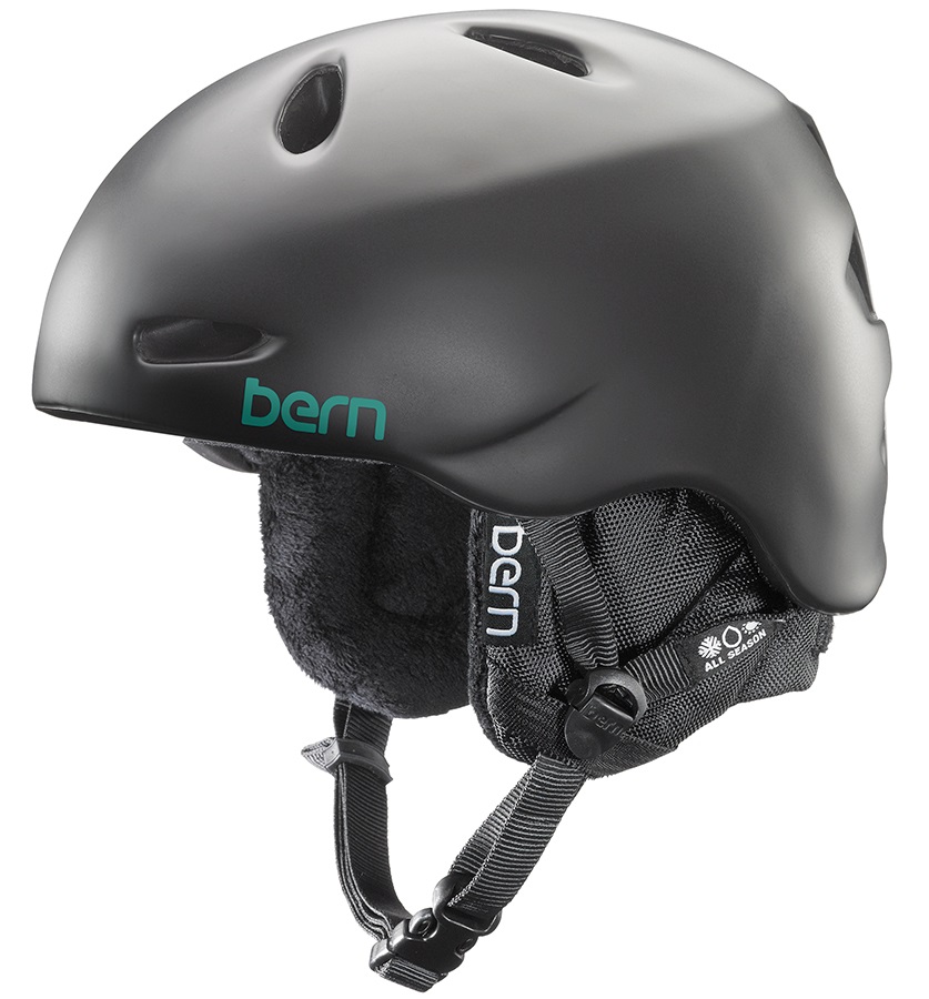 Bern Berkeley Women's Ski/Snowboard Helmet, XS/S, Satin Black